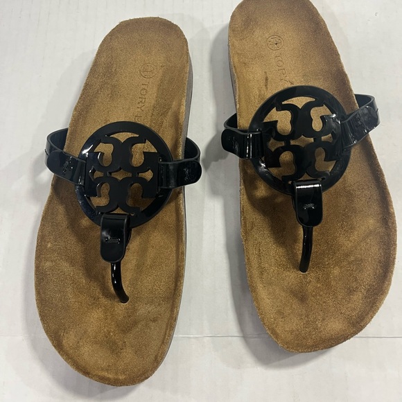 TORY BURCH PATENT LEATHER MILLER CLOUD SANDAL - Picture 2 of 16